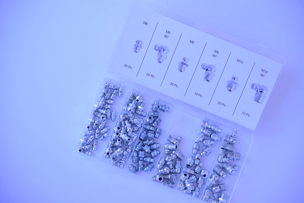 110 Piece  Metric Grease Fitting Set