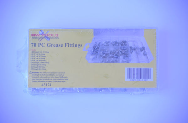 70 Piece Hydraulic Grease Fitting Kit