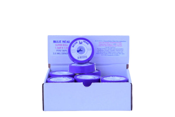 1/2" X 1,368" Blue Seal PTFE Tape