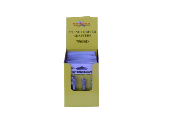 3 Piece Nut Driver Adapter