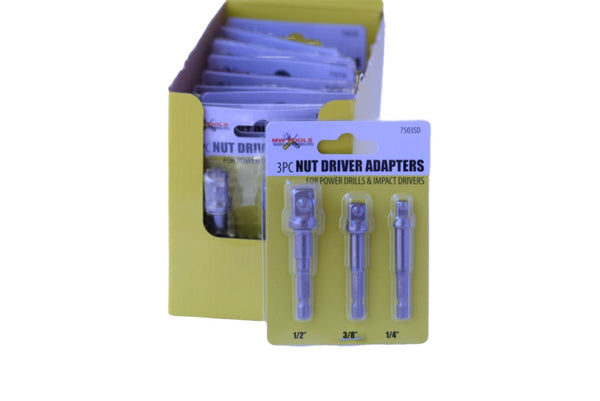 3 Piece Nut Driver Adapter