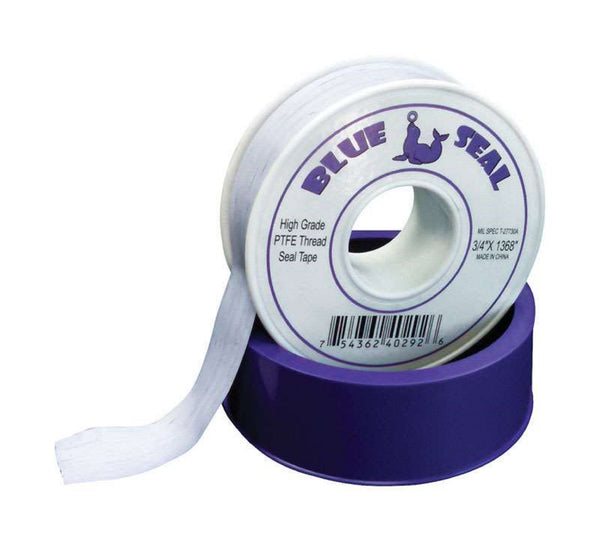1/2" X 1,368" Blue Seal PTFE Tape