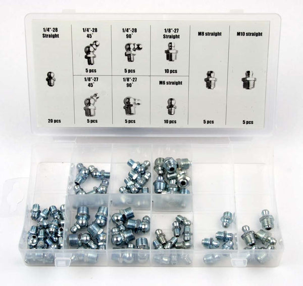 70 Piece Hydraulic Grease Fitting Kit