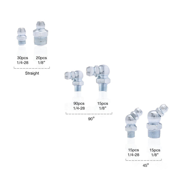 110 Piece SAE Grease Fitting Set