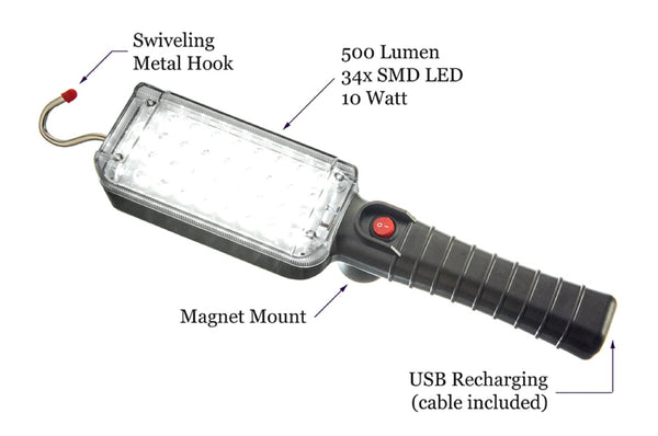750 Lumen HD Rechargeable Work Light