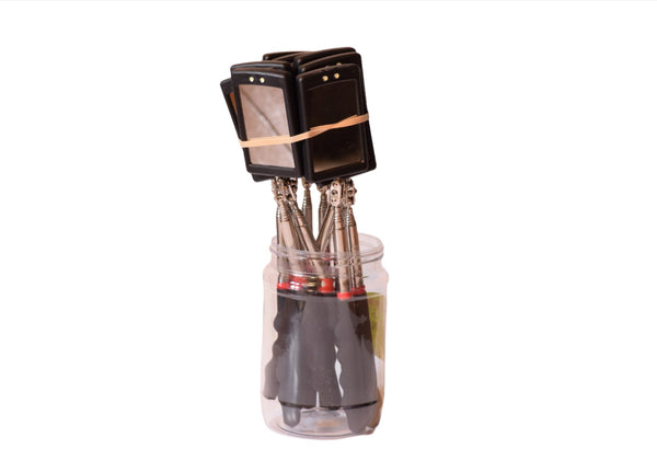 L.E.D Inspection Mirror-Extends up to 34 " with a flexible head